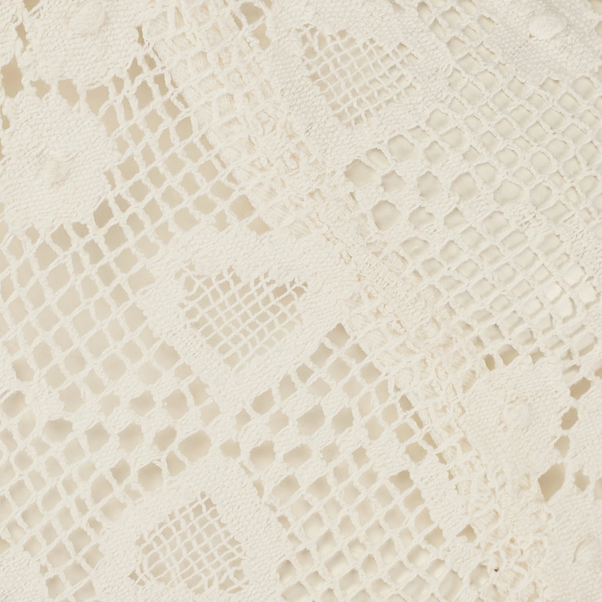 1900s Edwardian White Crochet Corset Cover with Lace-Up Back - Image 4