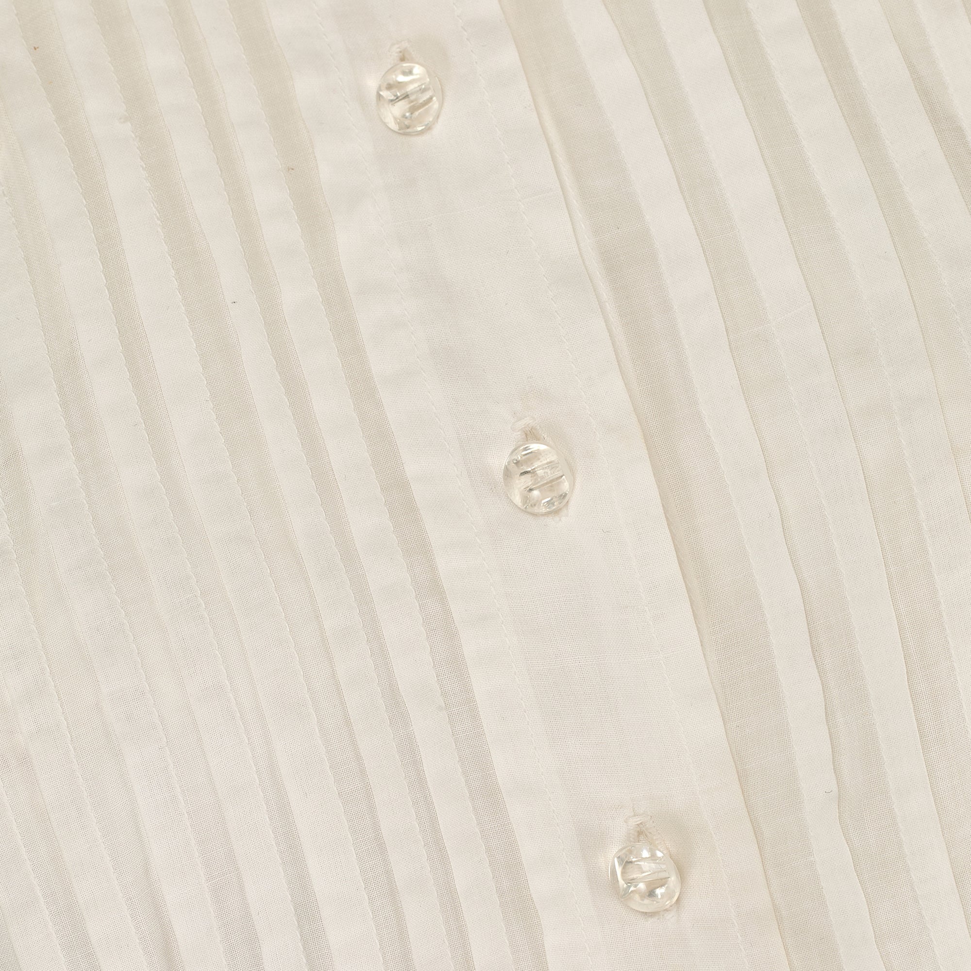 1930s White Cotton Pin Tuck Blouse with Peter Pan Collar - Image 8