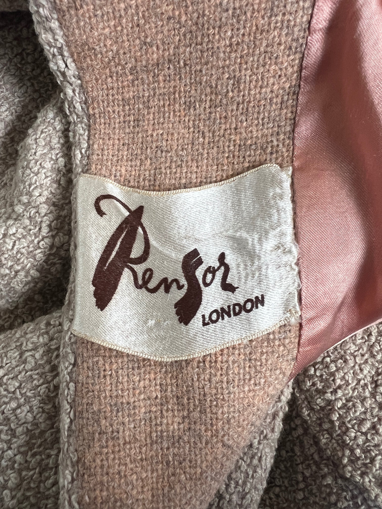 1950s Rensor Beige Bouclé Swing Coat - Image 5