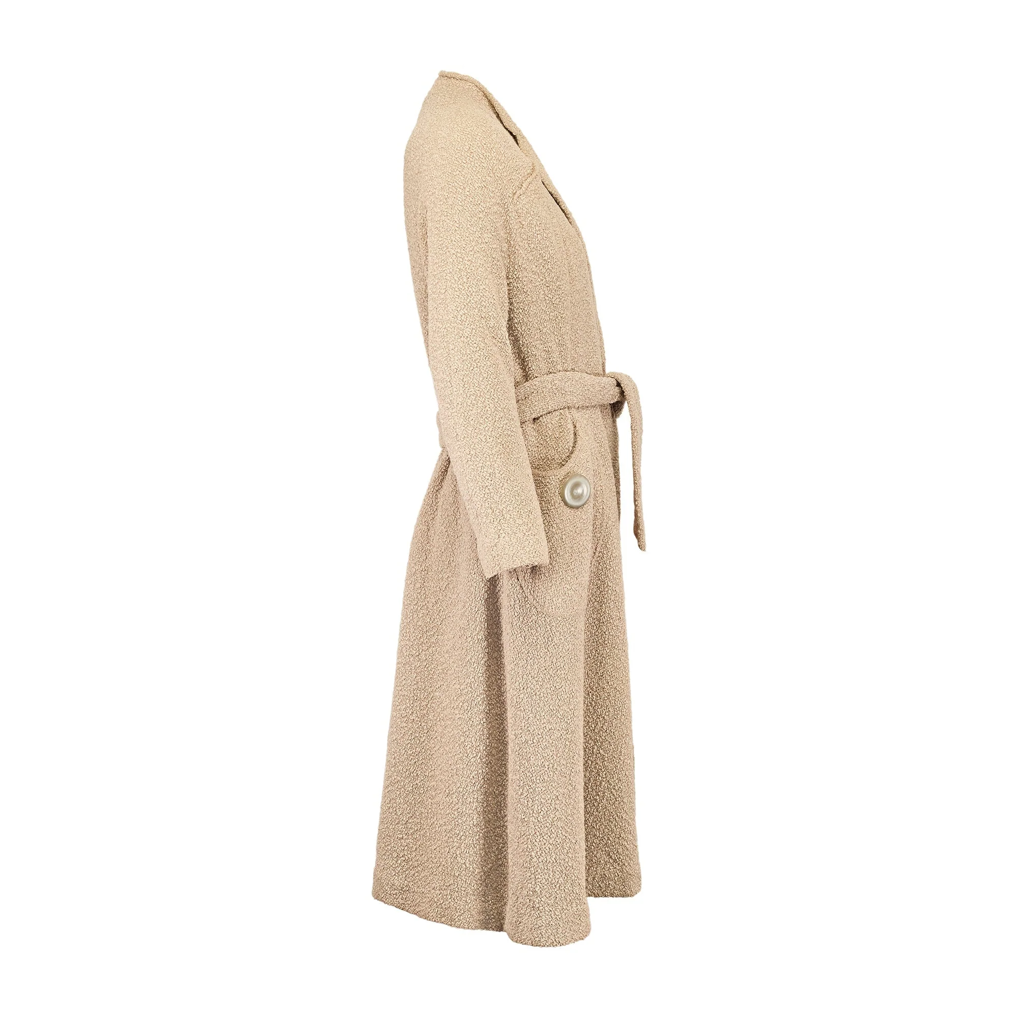 1950s Rensor Beige Bouclé Swing Coat - Image 7