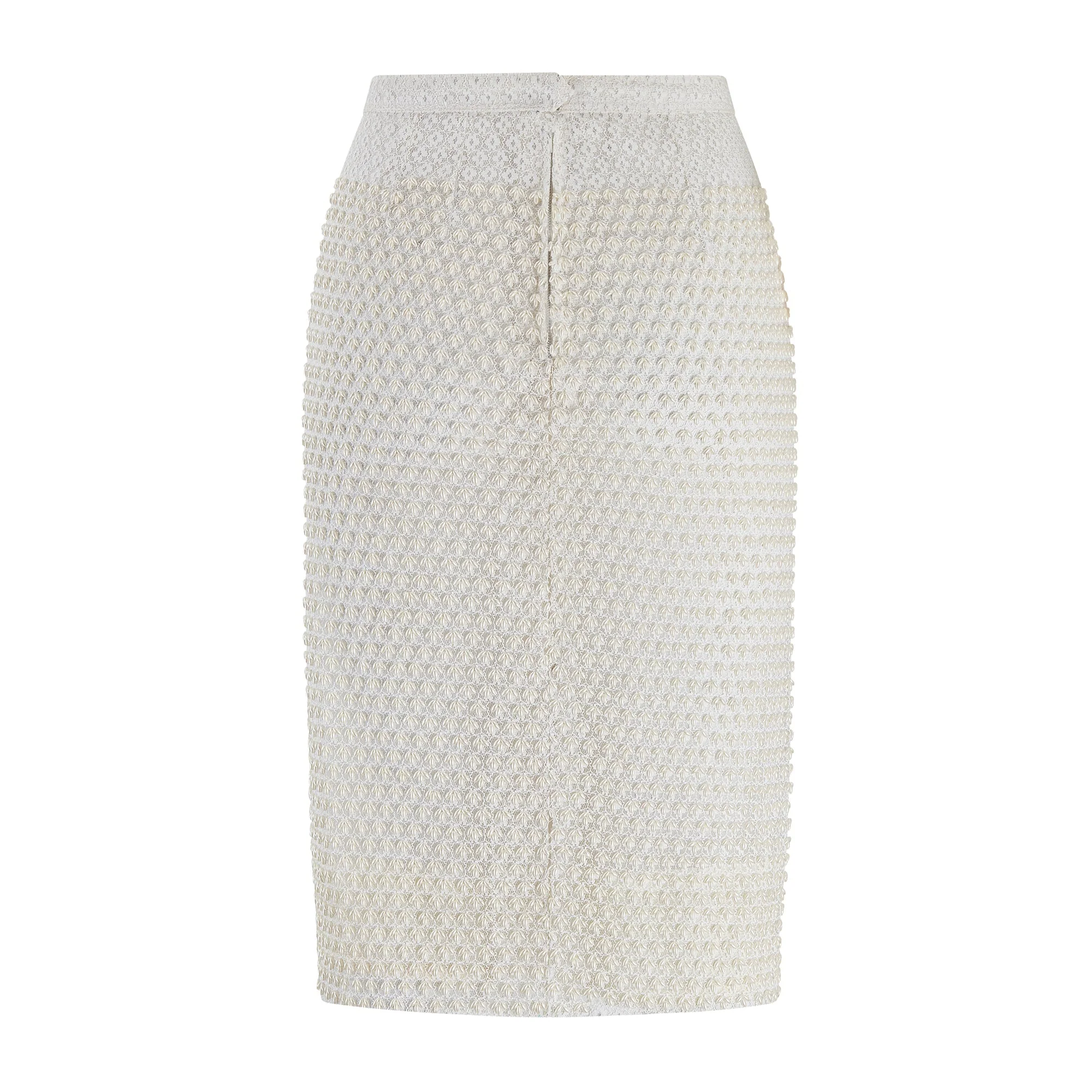 1960s De-Jans Pearl White Beaded Top and Skirt - Image 5