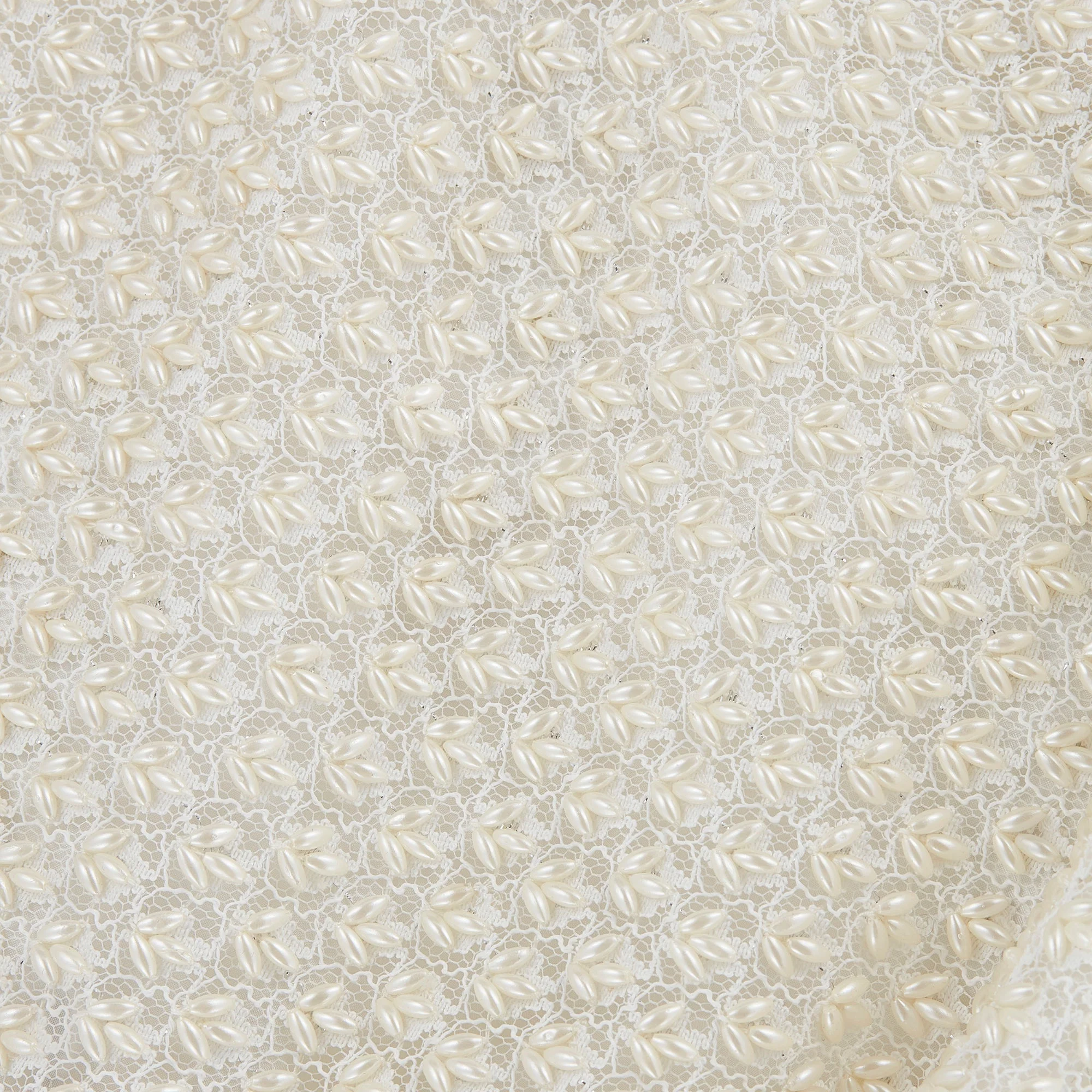 1960s De-Jans Pearl White Beaded Top and Skirt - Image 6