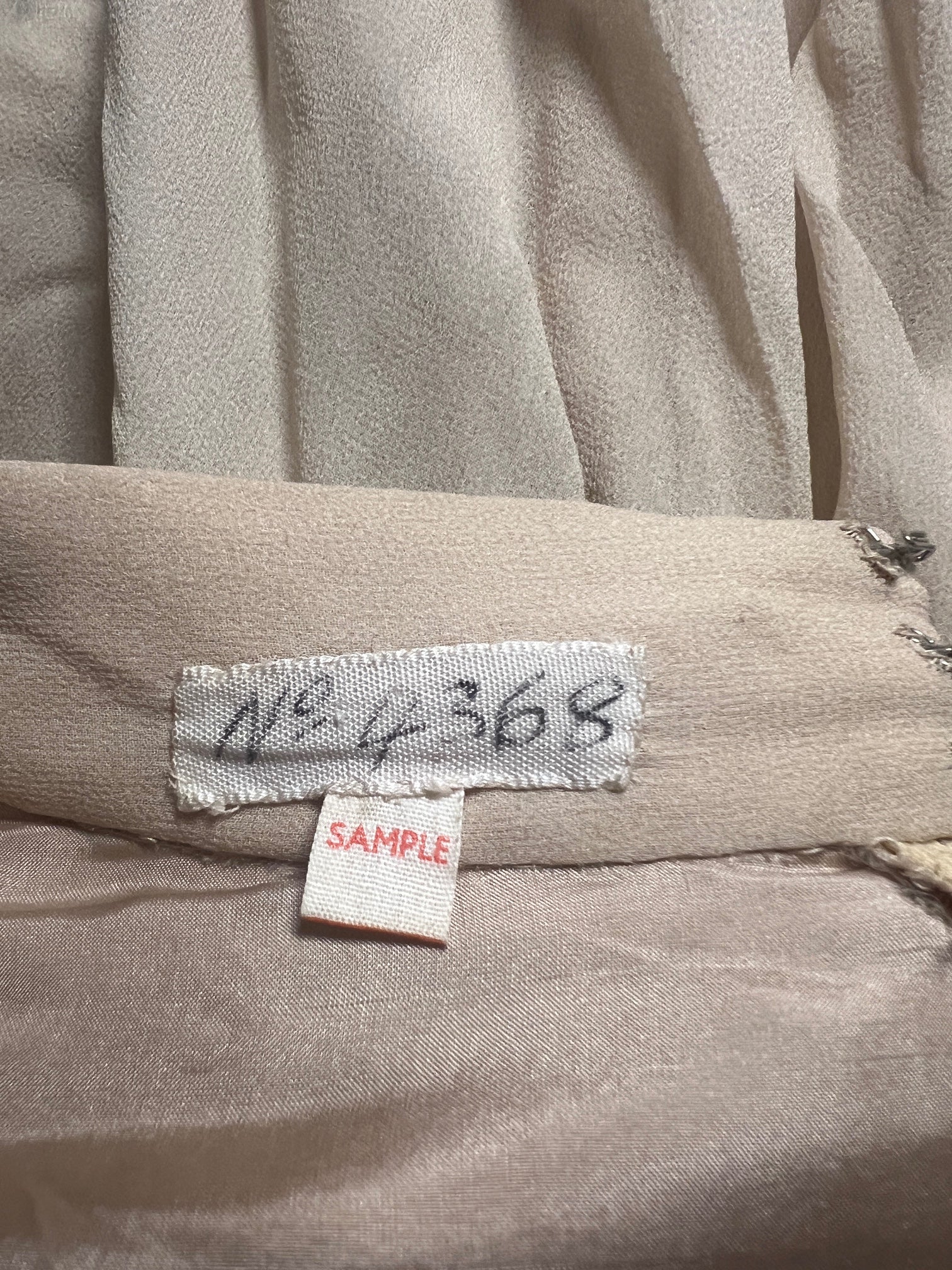 1970s Christian Dior Butterscotch Silk Sequin Trimmed Midi Dress - Image 26