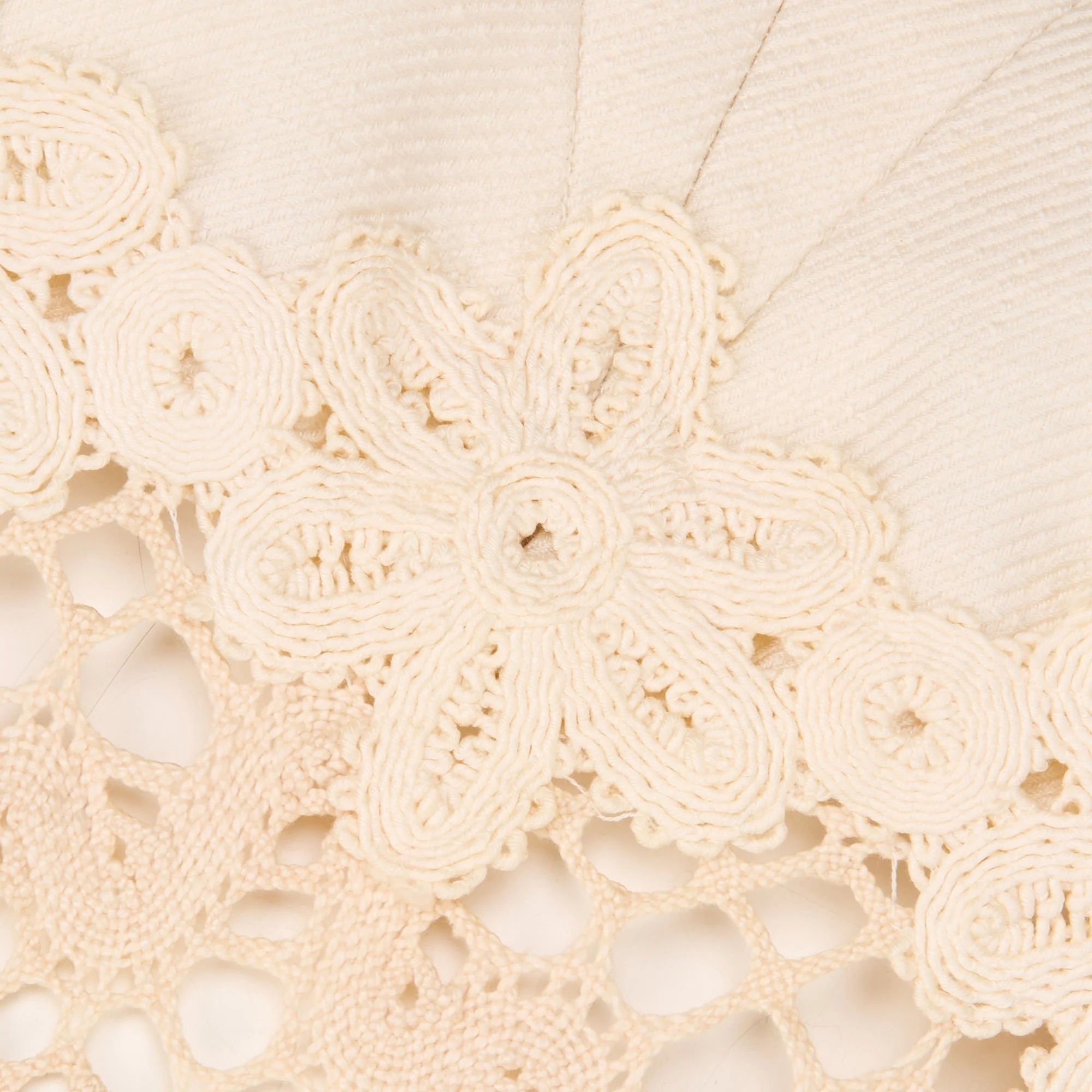 1970s Cream Jumpsuit with Crochet Waist Panel and Coat Ensemble - Image 6