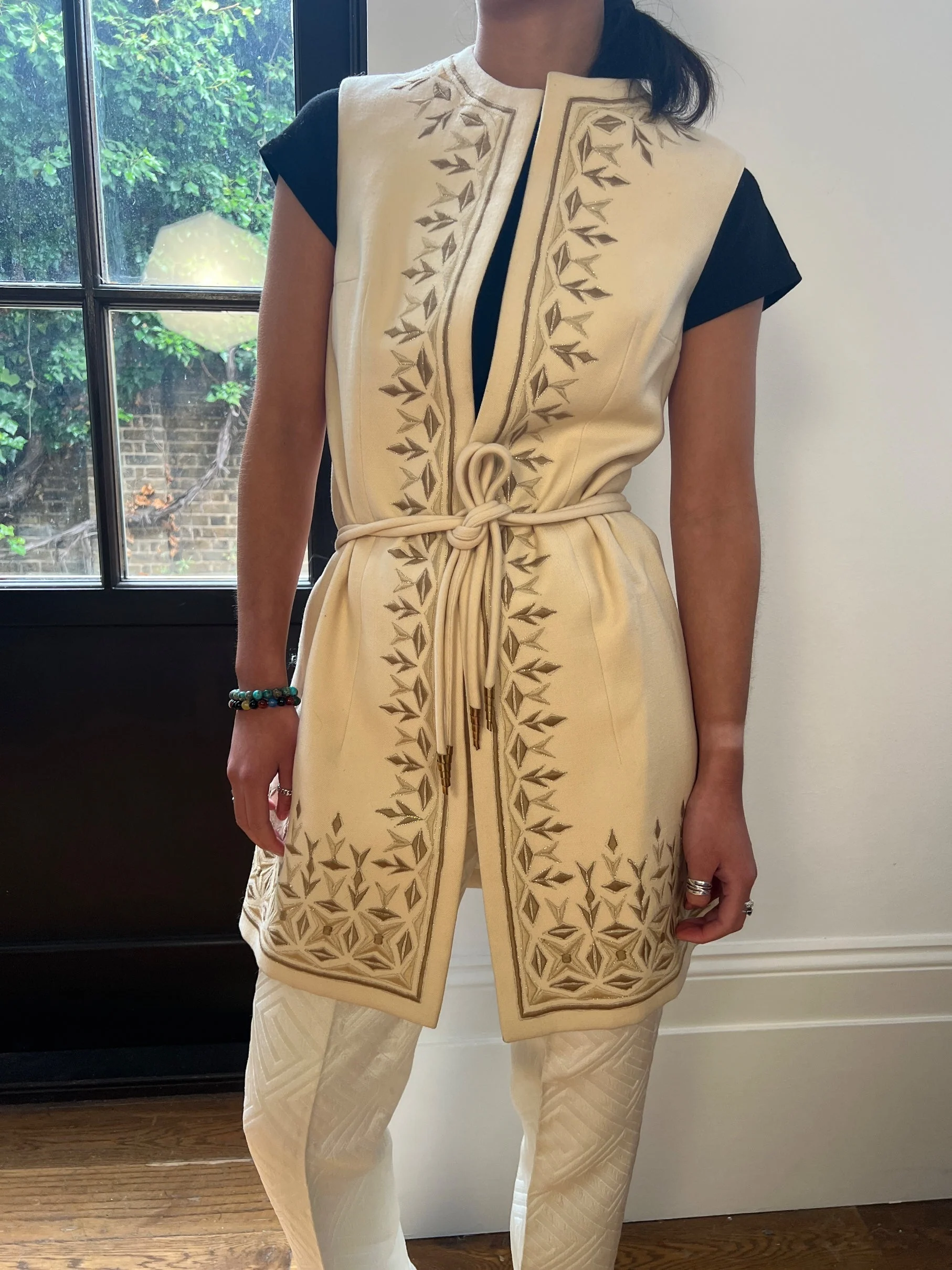 1970s Diorling by Christian Dior Embroidered Wool Tunic - Image 5