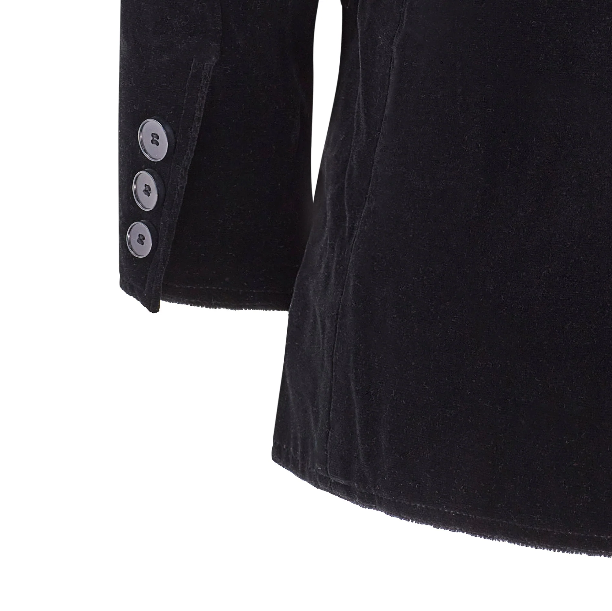 1970s Givenchy Nouvelle Boutique Black Velvet Double Breasted Jacket - Image 4