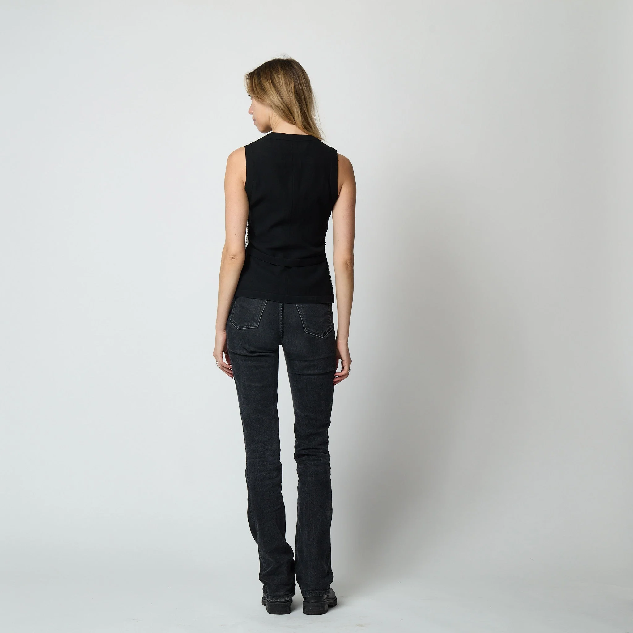 1970s Louis Feraud Black Silver Sequin Waistcoat - Image 17