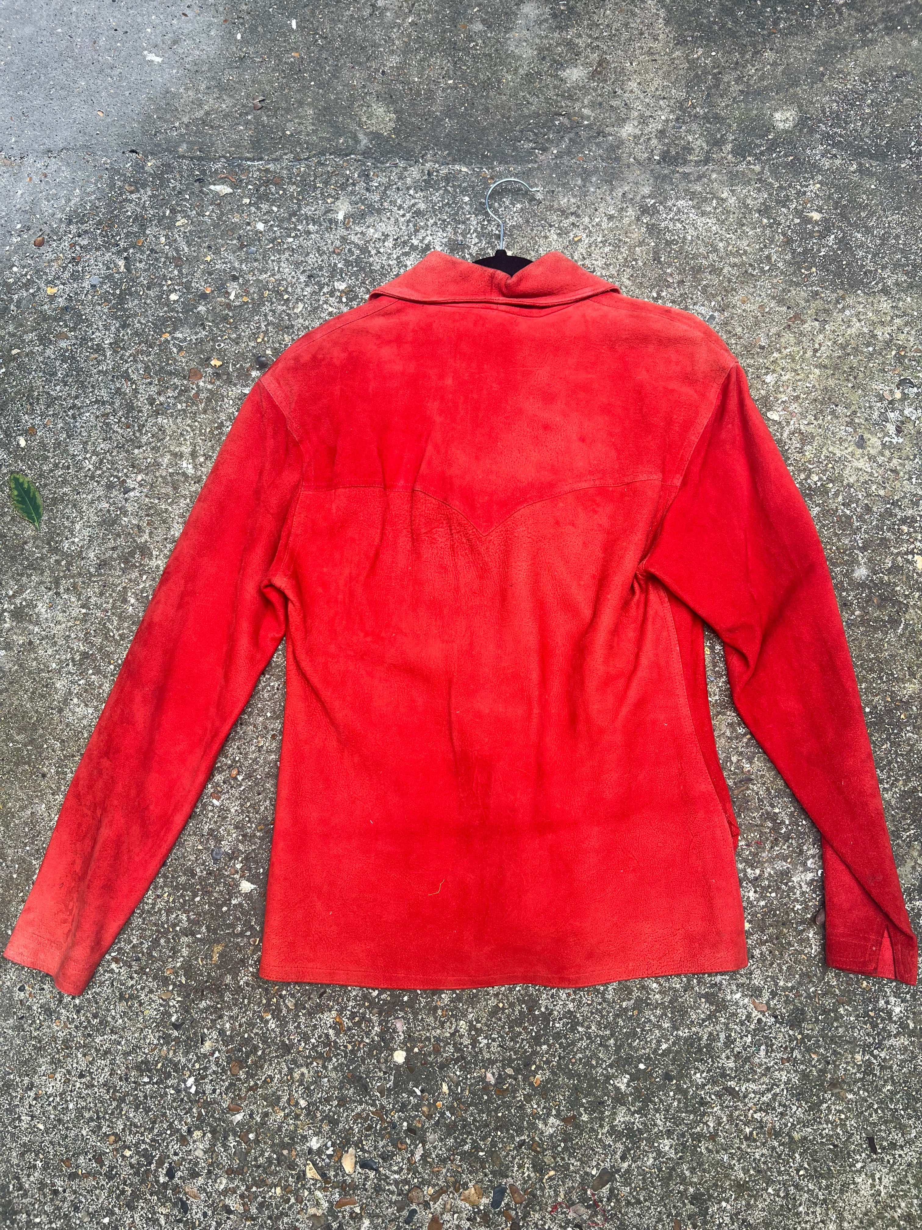 1970s suede shirt with beading - Image 3