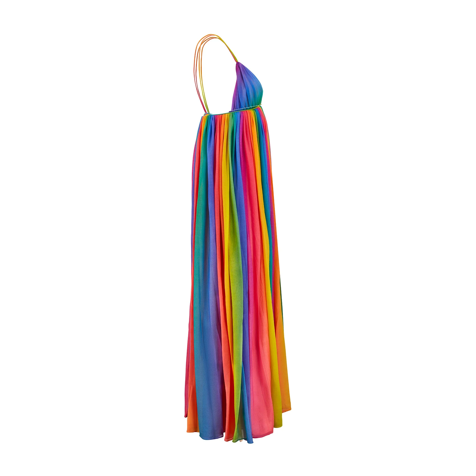 1974 Documented Jean Varon Rainbow Maxi Dress - Image 12