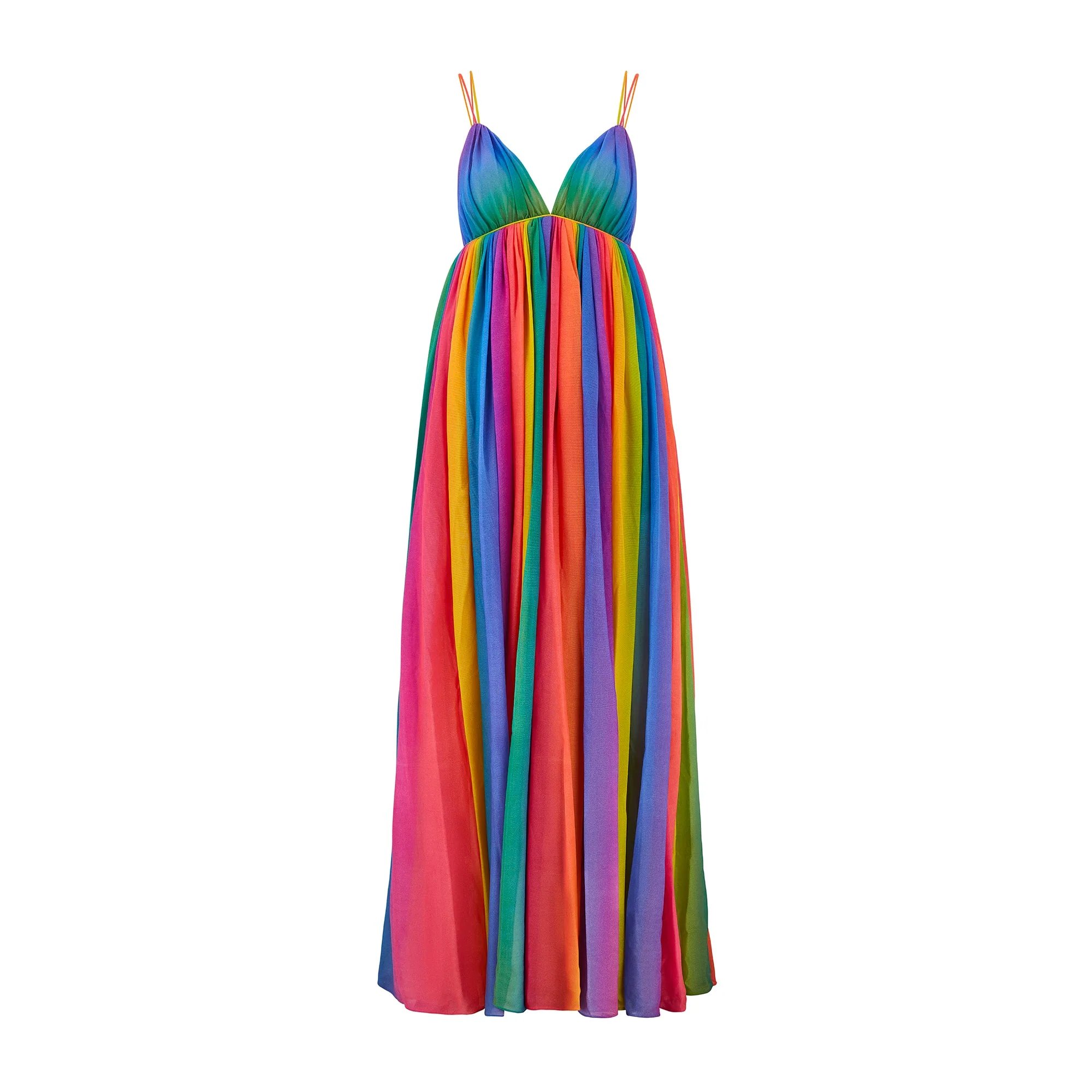 1974 Documented Jean Varon Rainbow Maxi Dress - Image 21