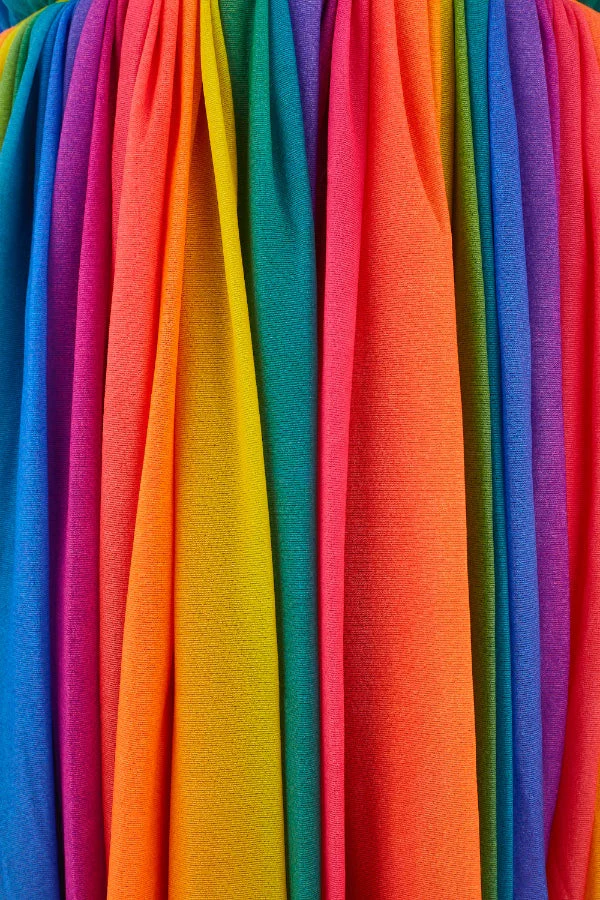 1974 Documented Jean Varon Rainbow Maxi Dress - Image 4