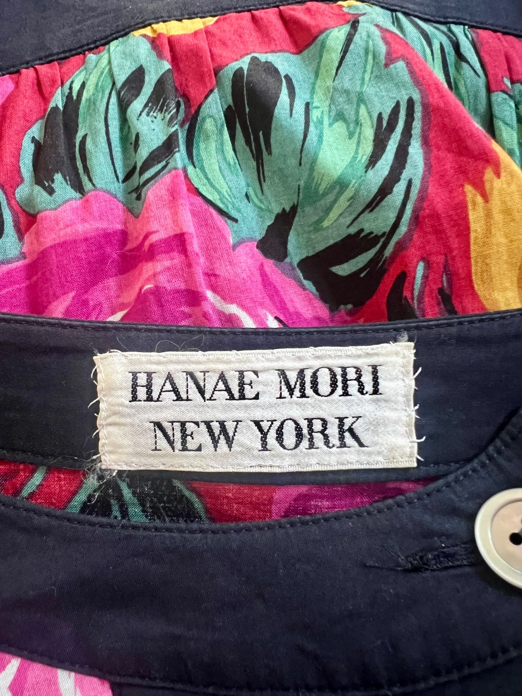 1980s Hanae Mori Cotton Floral Midi-Dress - Image 5