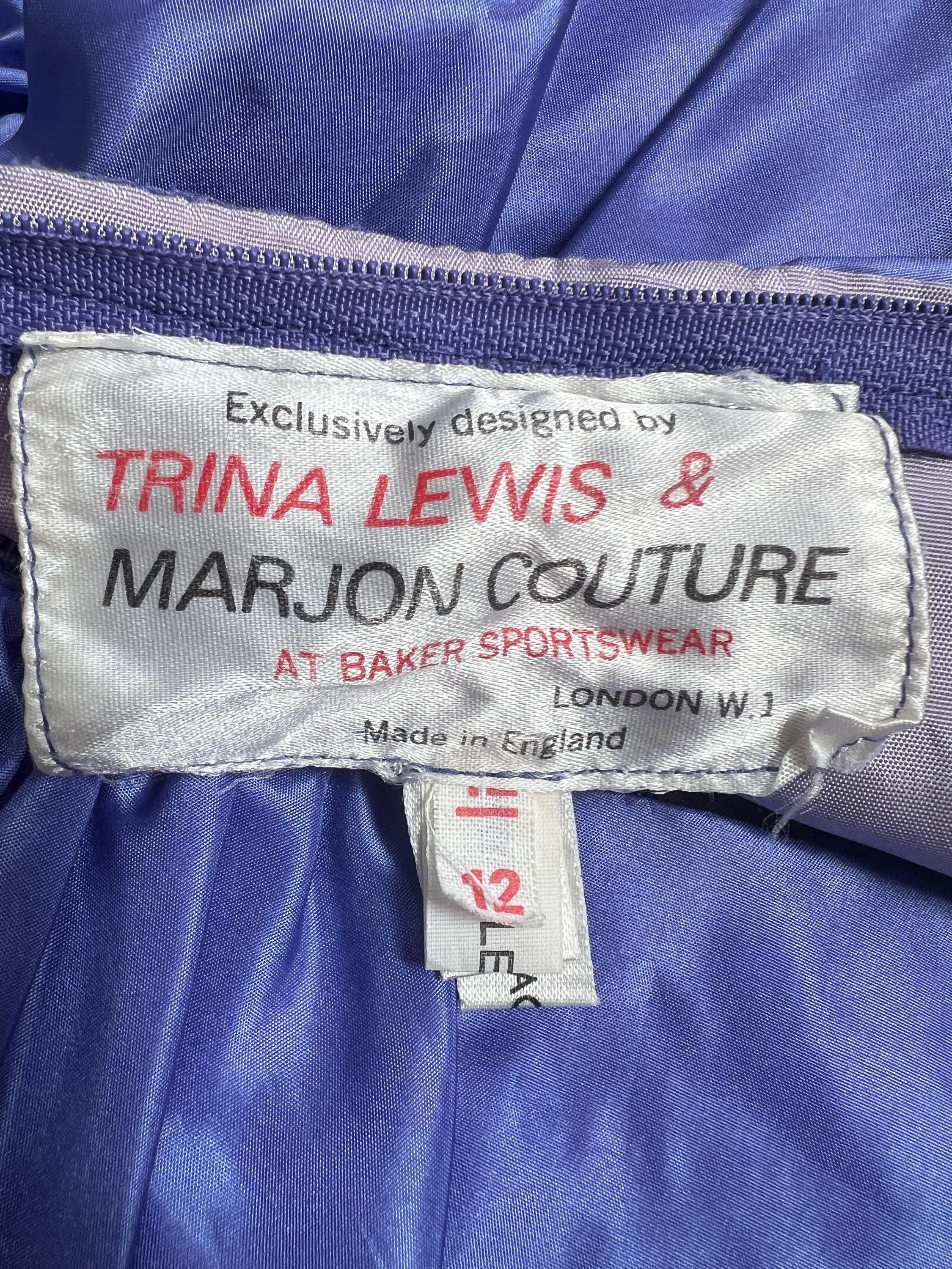 1980s Marjon Couture Lilac Evening Maxi Dress - Image 9