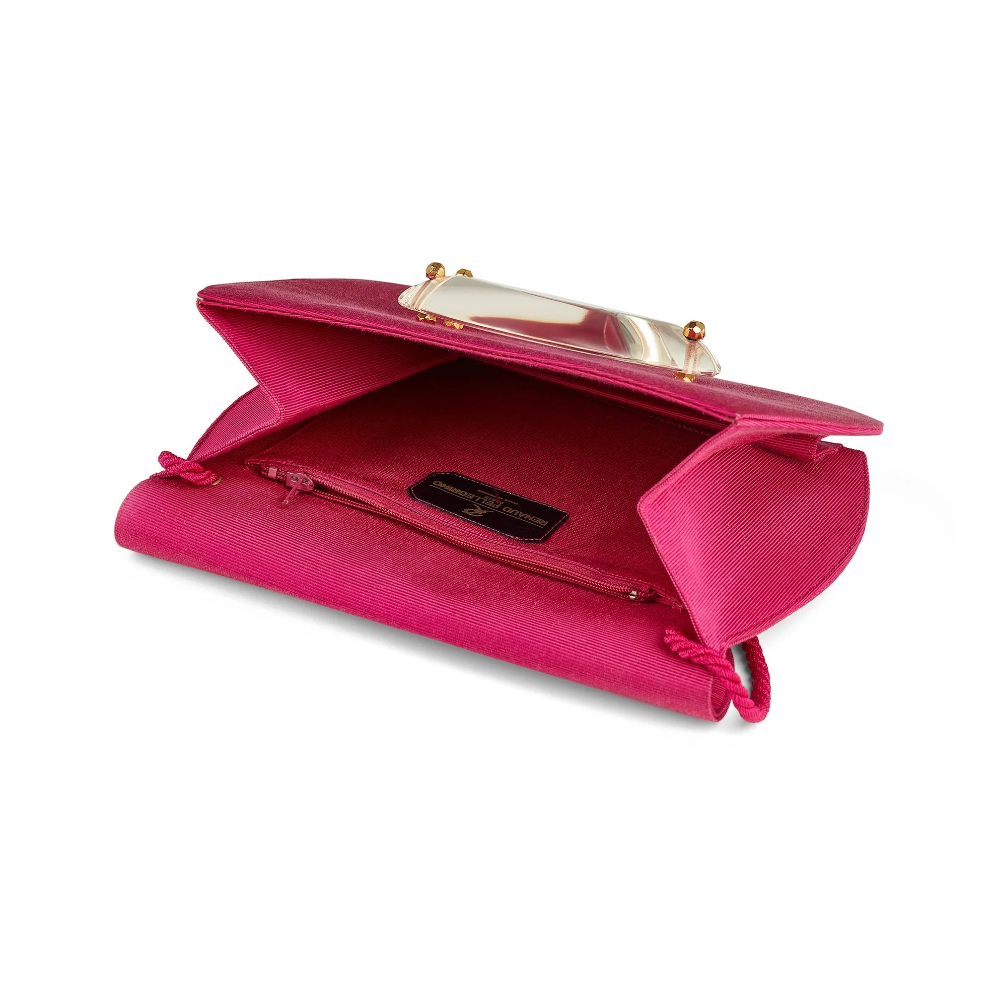 1980s Renaud Pellegrino Pink Moire Bag with Acrylic Clasp - Image 3
