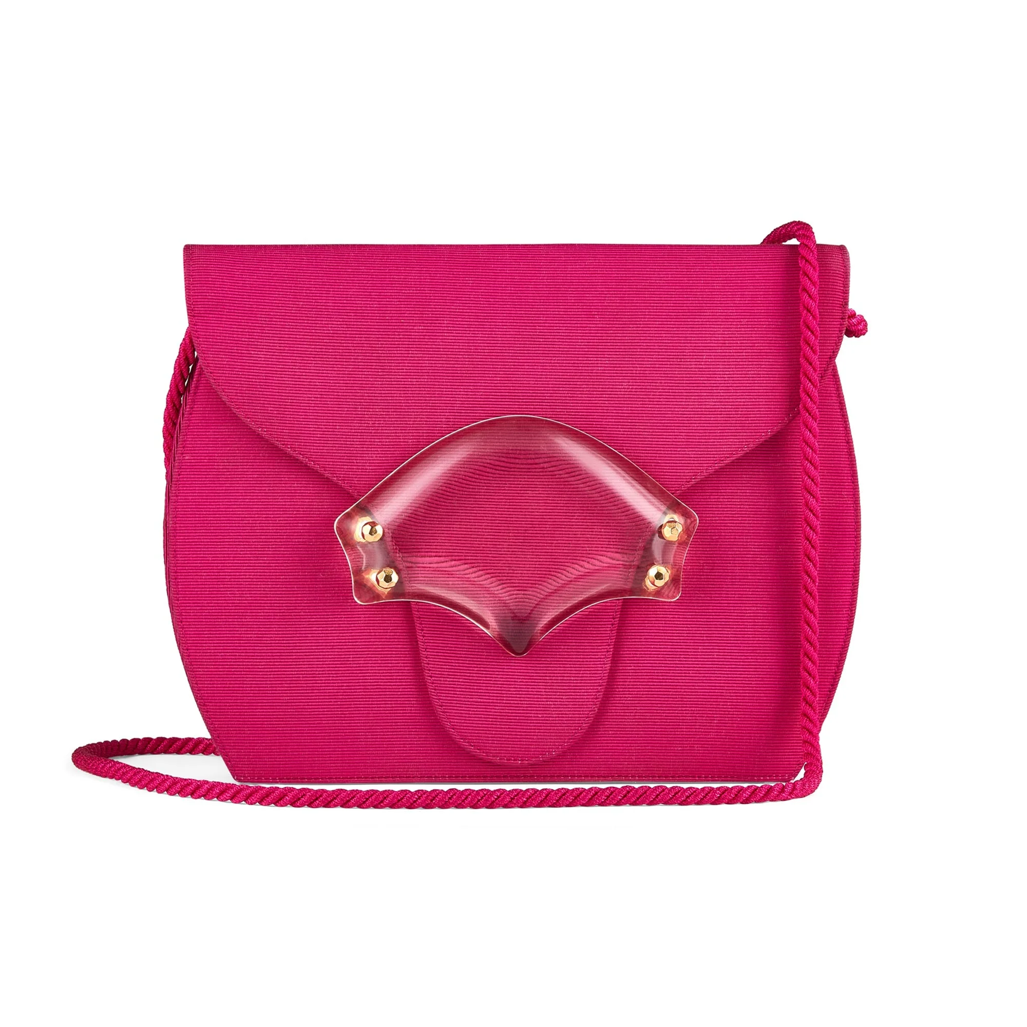 1980s Renaud Pellegrino Pink Moire Bag with Acrylic Clasp - Image 8