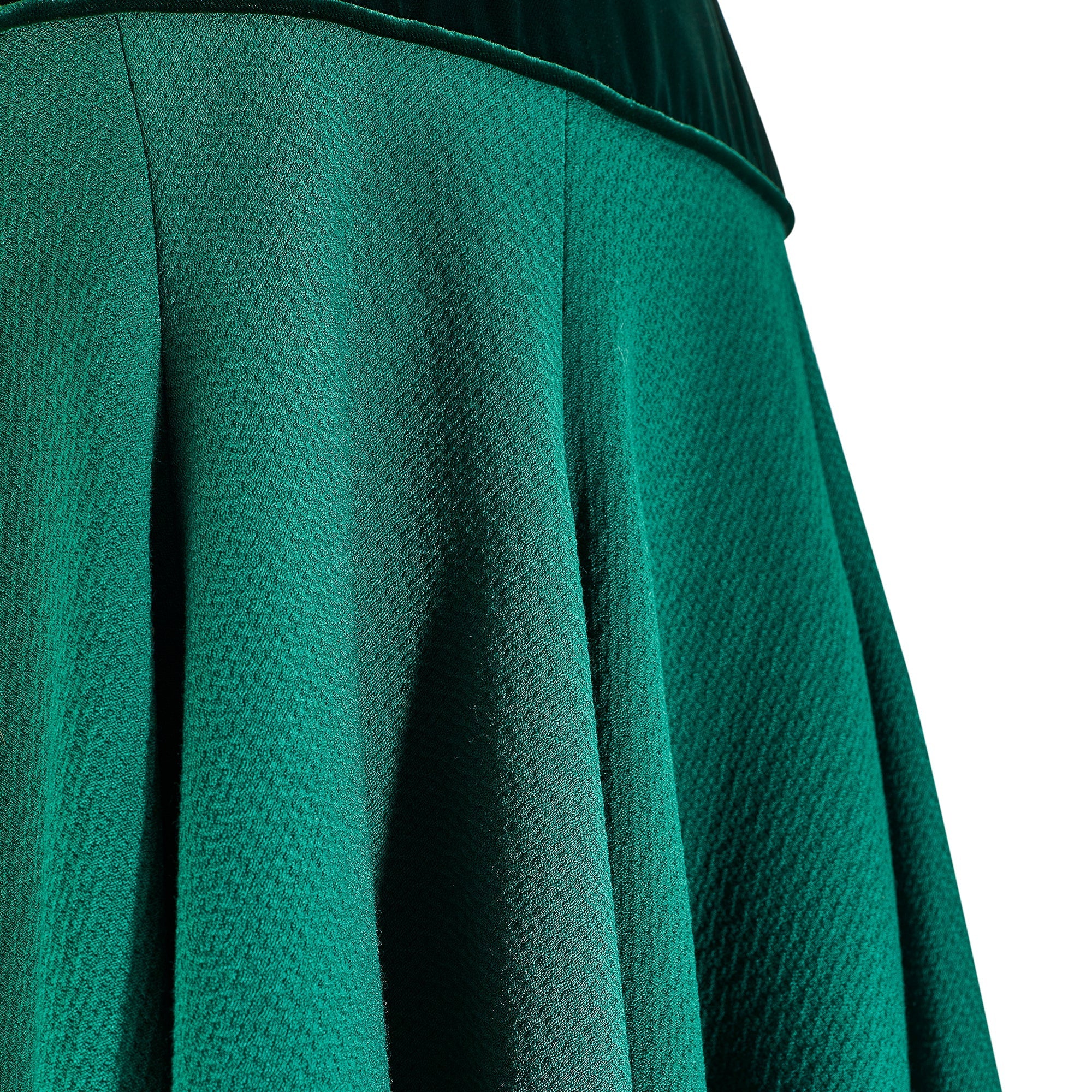 1983 Valentino Haute Couture Emerald Green Velvet and Wool Dress - Image 19