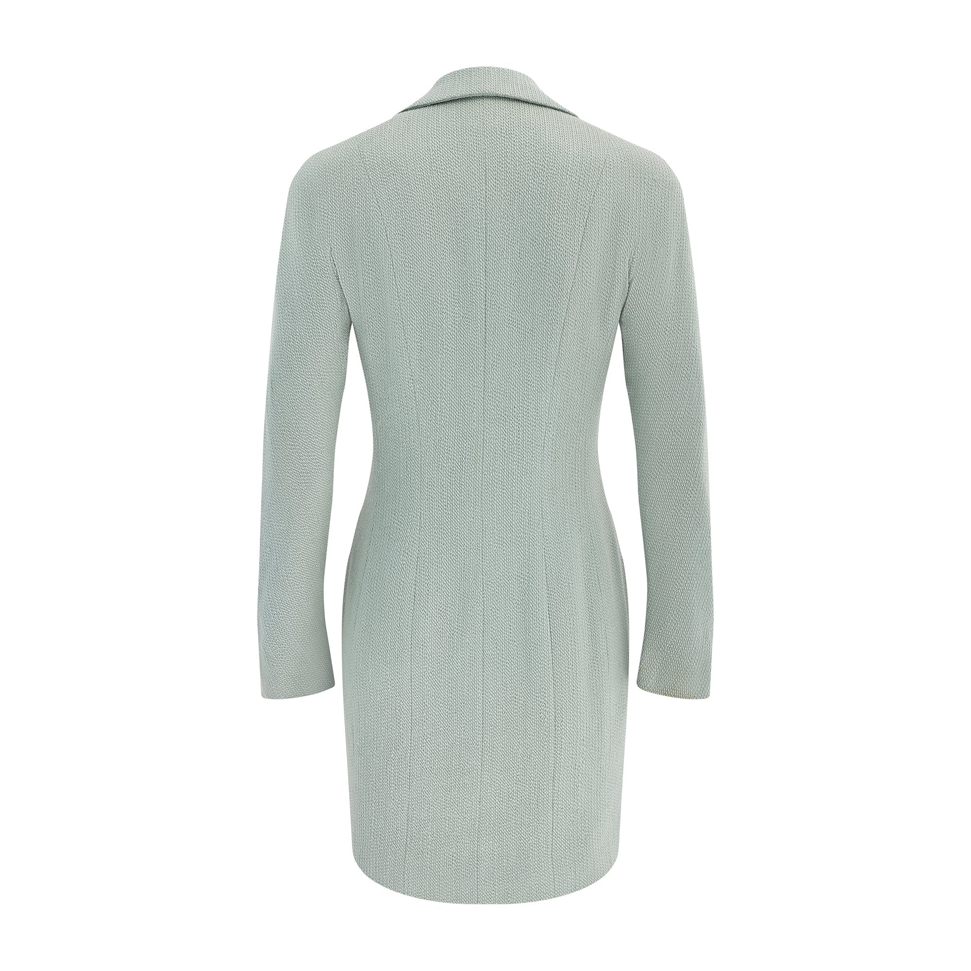 1998 Christian Dior Runway Documented Seafoam Green Elongated Jacket - Image 13