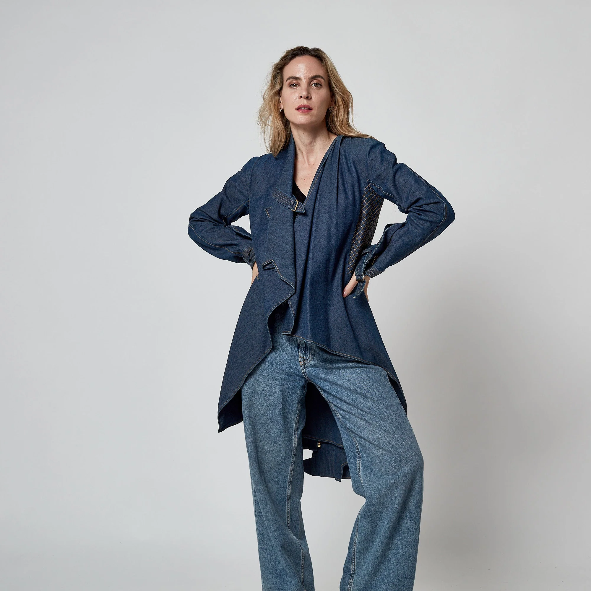 2000 Christian Dior Waterfall Denim Coat - Image 10