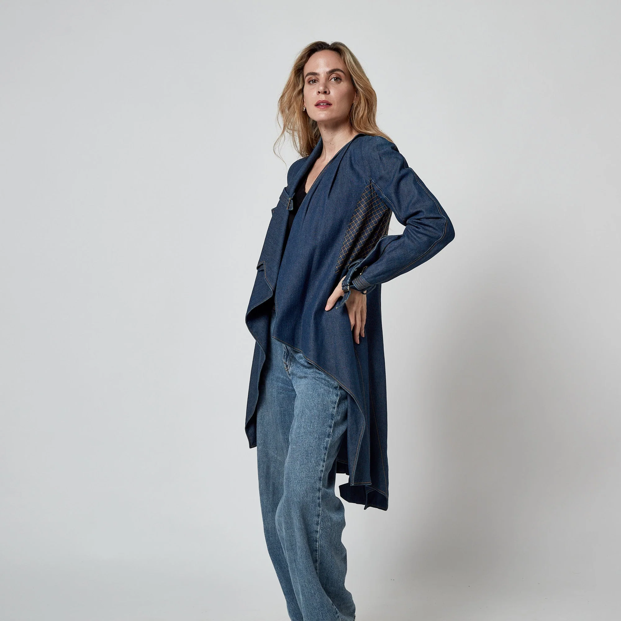 2000 Christian Dior Waterfall Denim Coat - Image 11