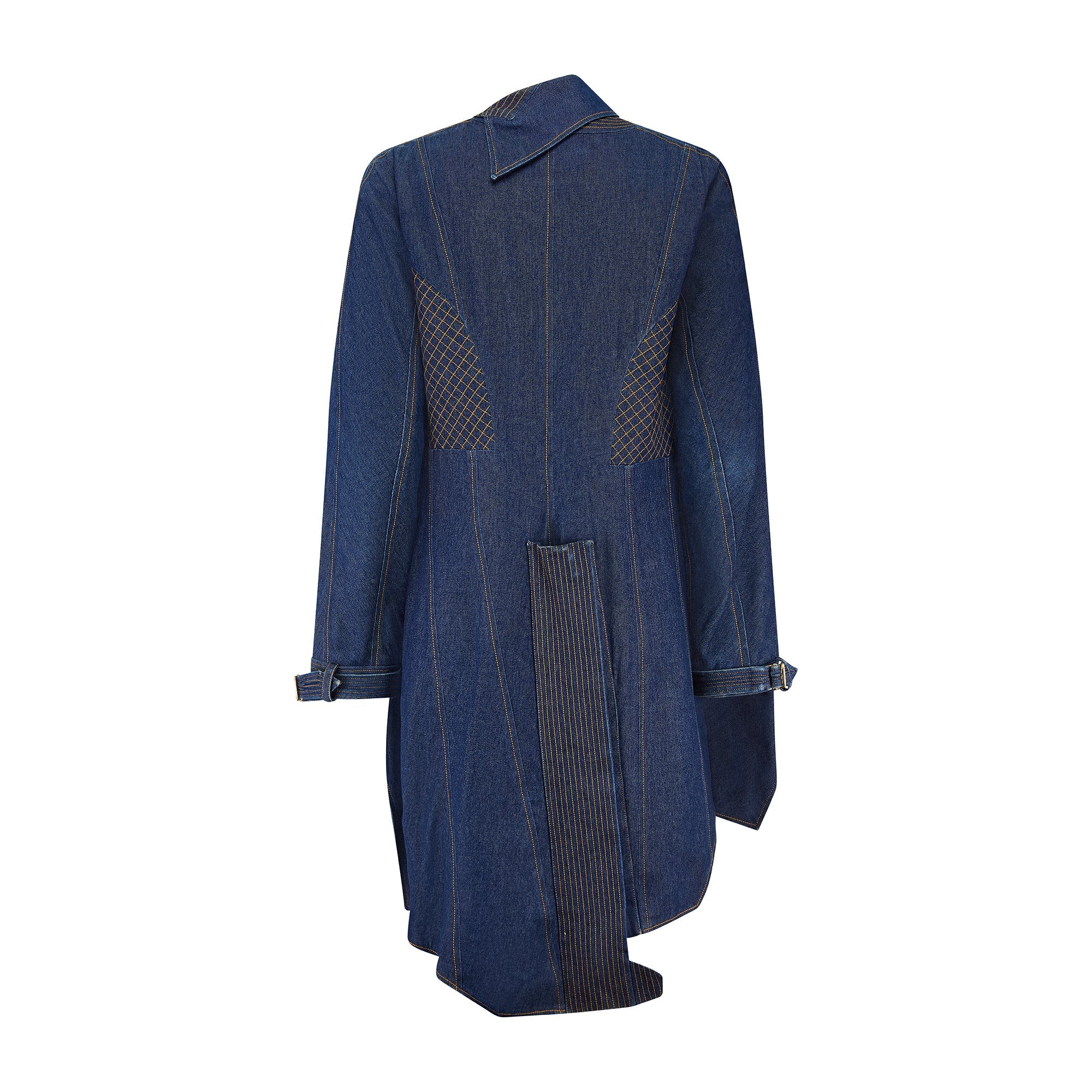 2000 Christian Dior Waterfall Denim Coat - Image 3