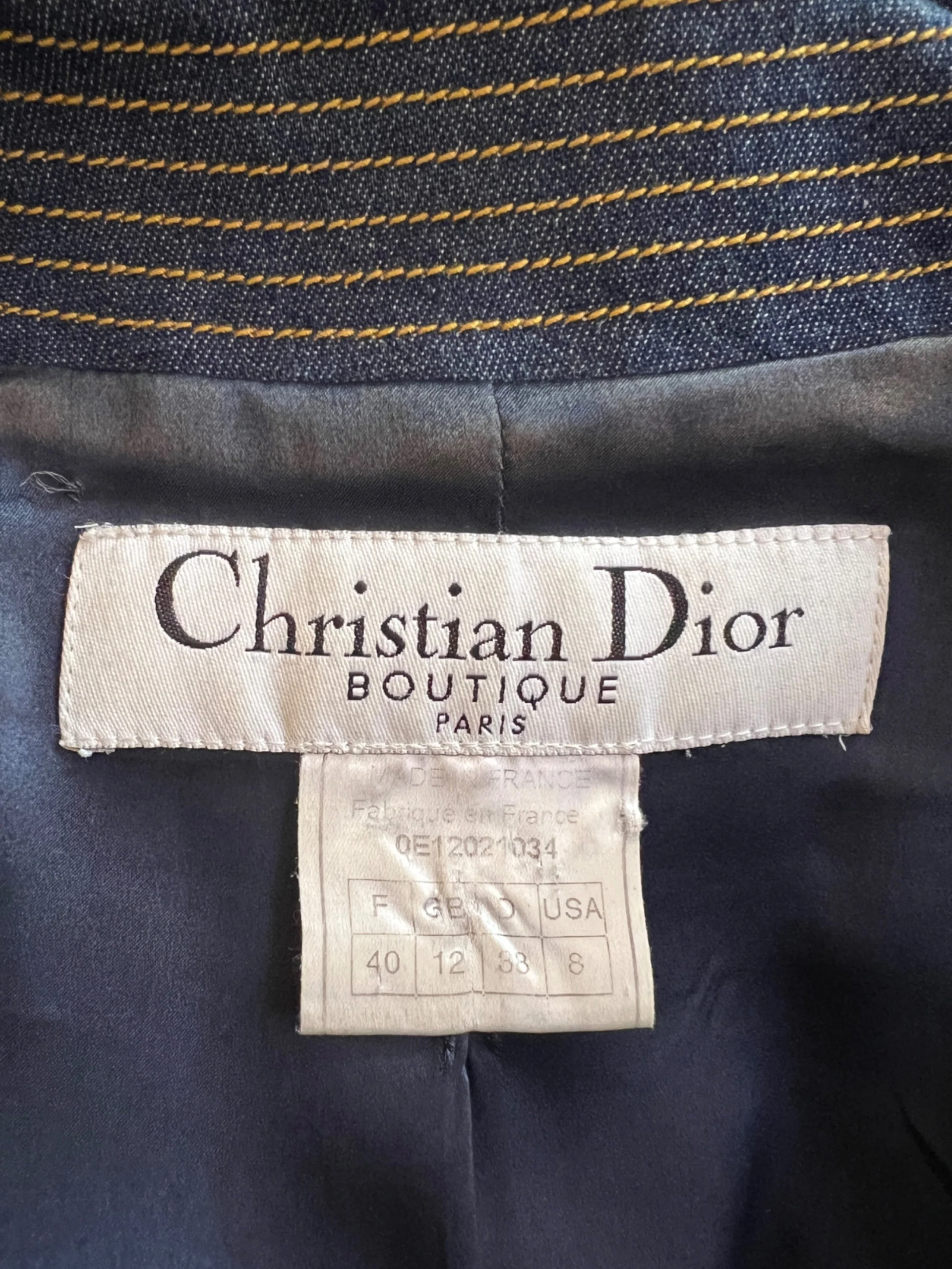 2000 Christian Dior Waterfall Denim Coat - Image 5