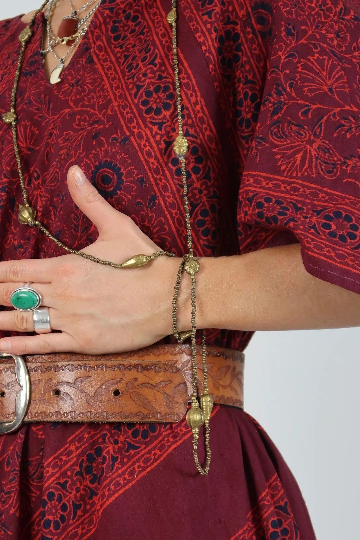 70s Indian bead necklace - Image 9