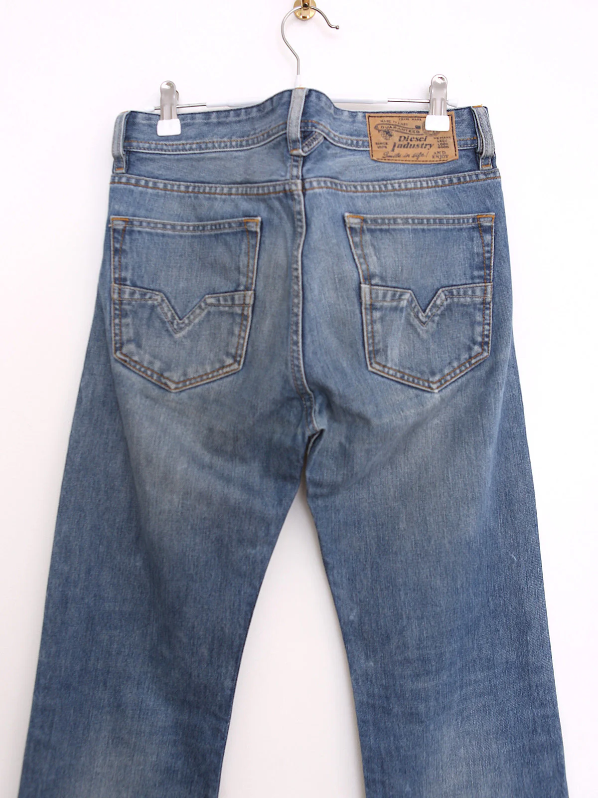 90s vintage Diesel blue denim straight leg mid waist - Image 11
