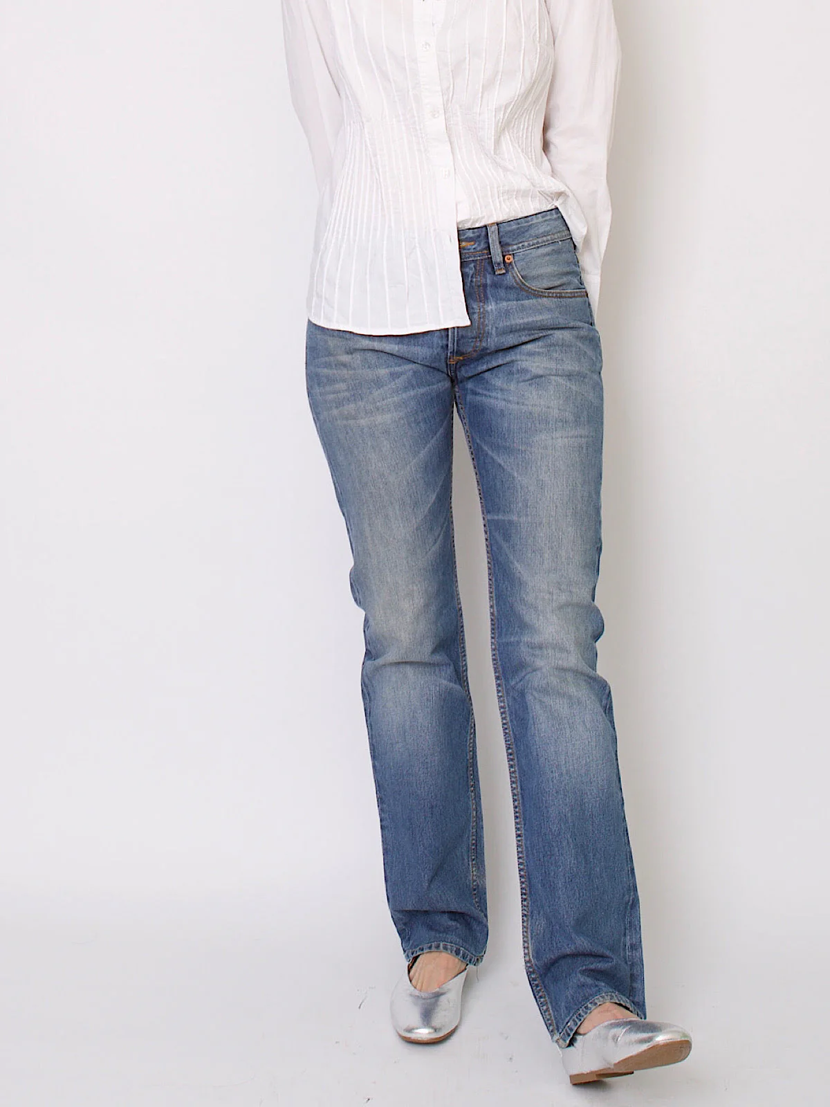 90s vintage Diesel blue denim straight leg mid waist - Image 3