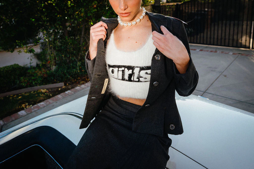 Alexander Wang "Girls" Fuzzy Crop Top - Image 4