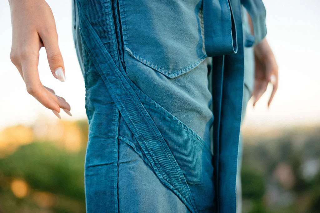 Balenciaga Le Dix Spring/Summer 2002 Teal Cargo Pants (FR 38) - Image 5