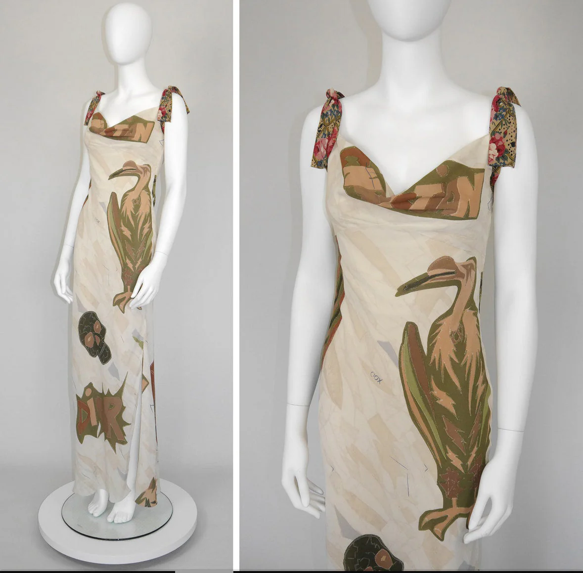 Christian Dior Fall 2001 Graphic Silk Dress - Image 6