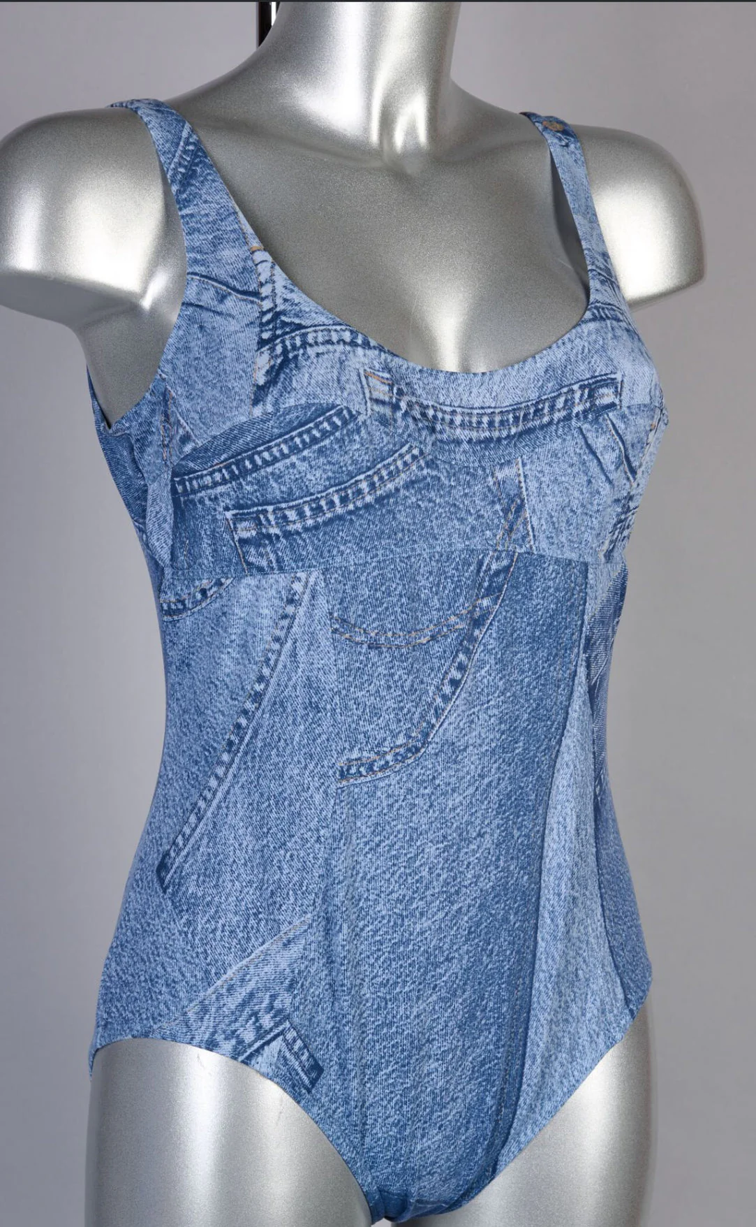Christian Dior S/S 2000 Denim Print Bodysuit (by John Galliano) - Image 7