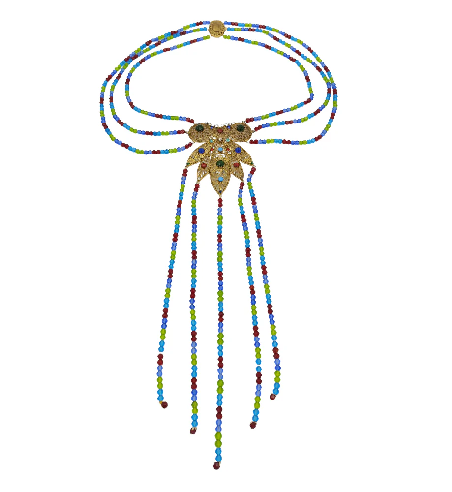 CORBELLA MILANO OPERA THEATER COSTUME ENAMELED BEADED JEWELRY SET - Image 6