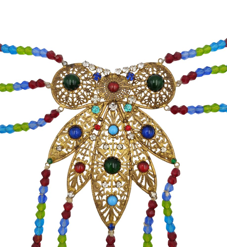 CORBELLA MILANO OPERA THEATER COSTUME ENAMELED BEADED JEWELRY SET - Image 7