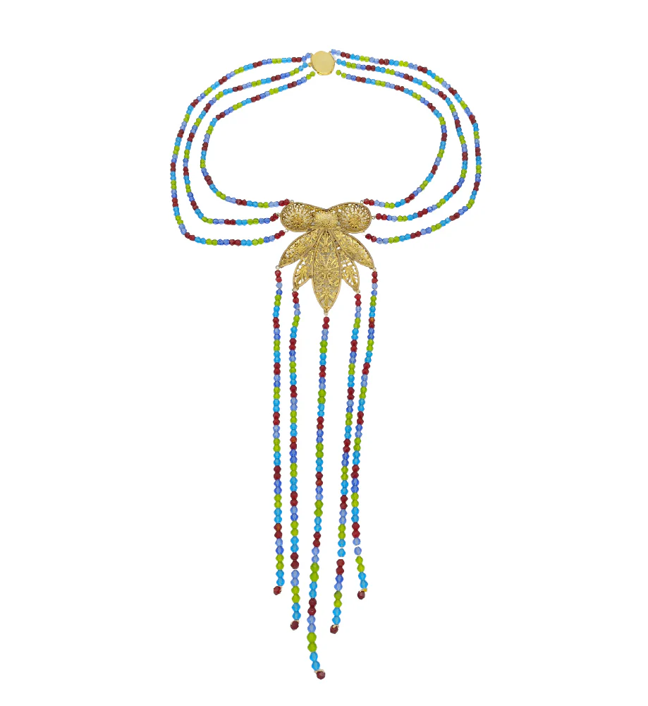 CORBELLA MILANO OPERA THEATER COSTUME ENAMELED BEADED JEWELRY SET - Image 8