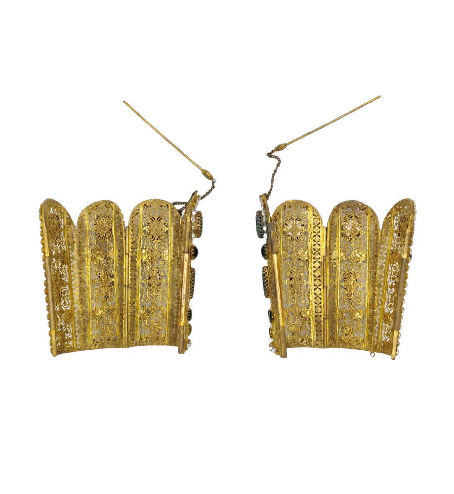 CORBELLA MILANO OPERA THEATER COSTUME GREEN RHINESTONES EGYPTIAN JEWELRY SET - Image 6