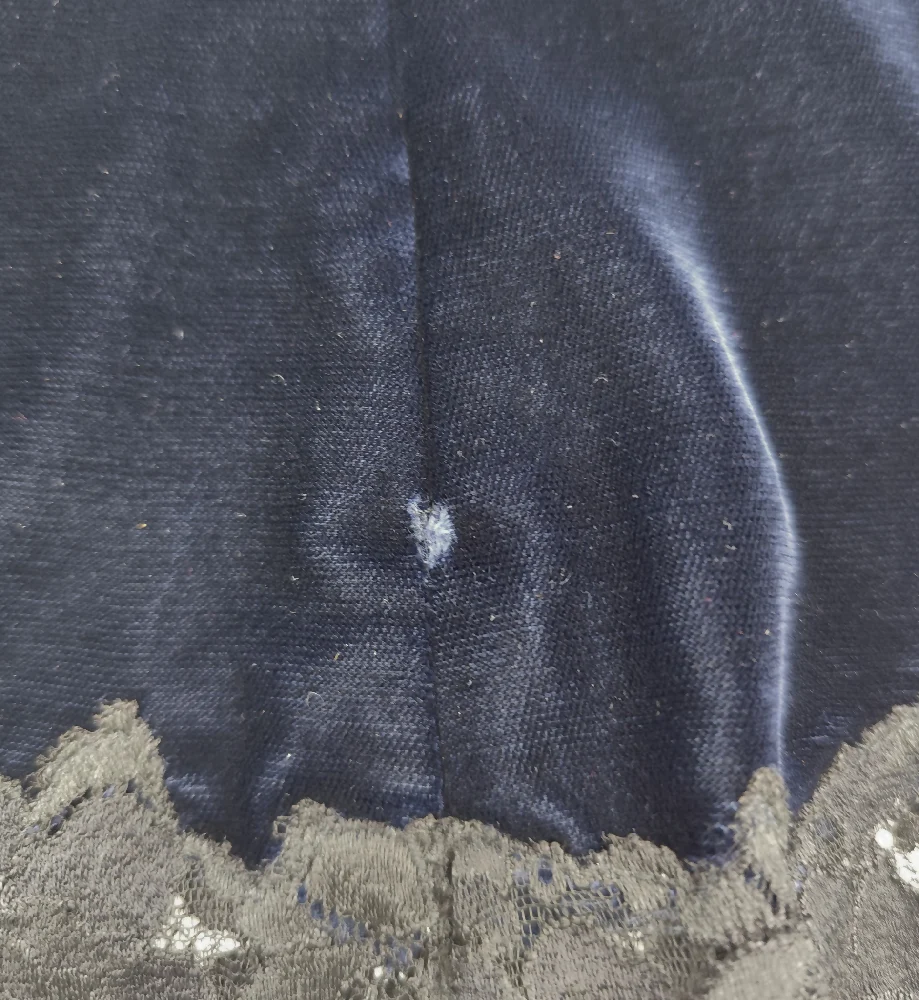 DOLCE & GABBANA BLUE VELVET PEARLS AND LACE TOP - Image 9