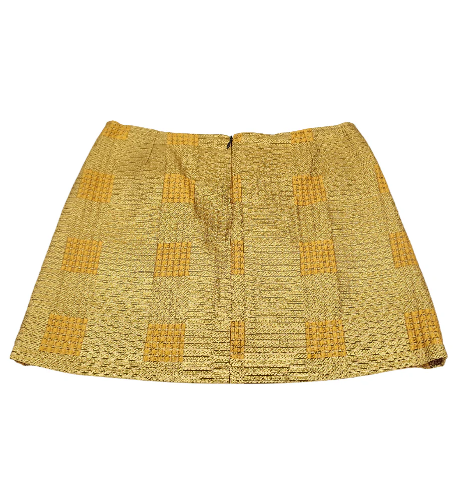 DOLCE & GABBANA GOLD TEXTURED MINI SKIRT NWT - Image 7