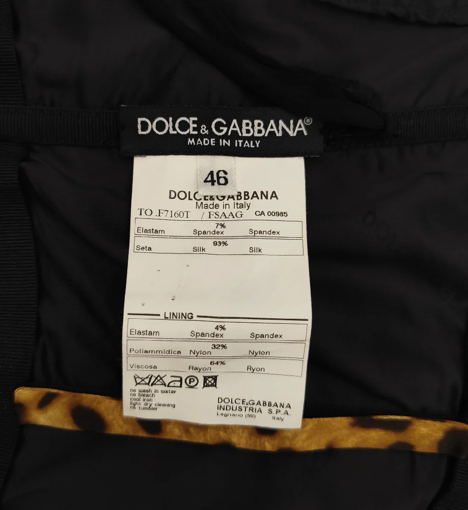 DOLCE&GABBANA LEOPARD PRINT SILK CORSET TOP - Image 10