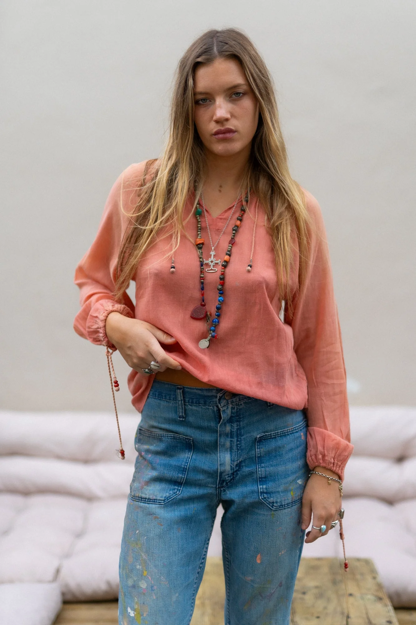 FADED COTTON BLOUSE - Image 13