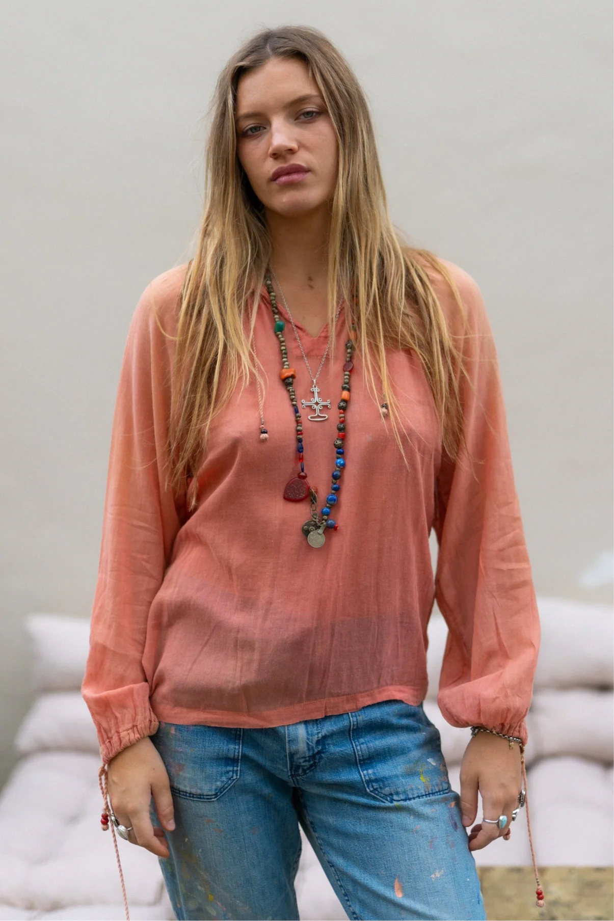 FADED COTTON BLOUSE - Image 14