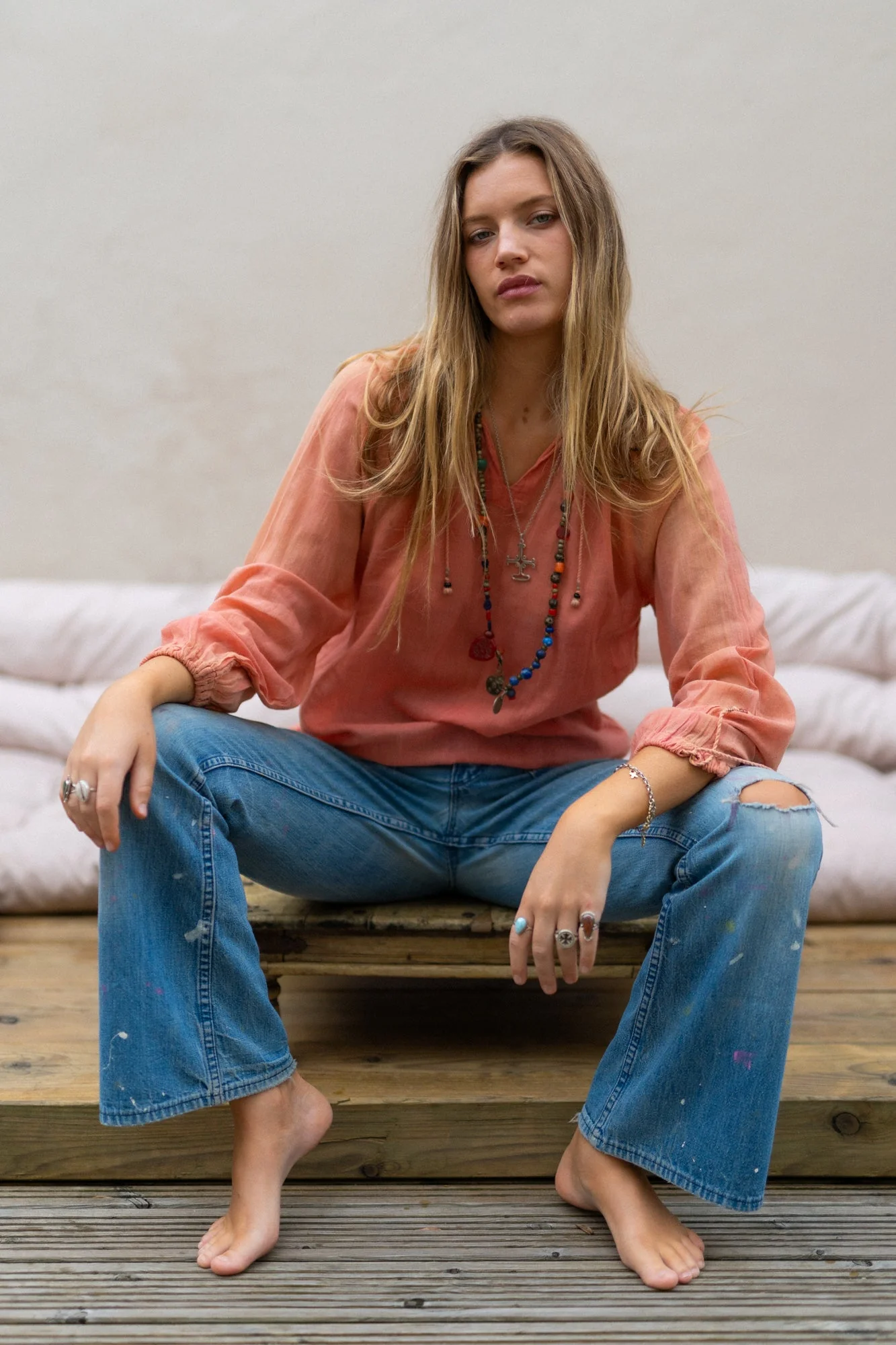 FADED COTTON BLOUSE - Image 15