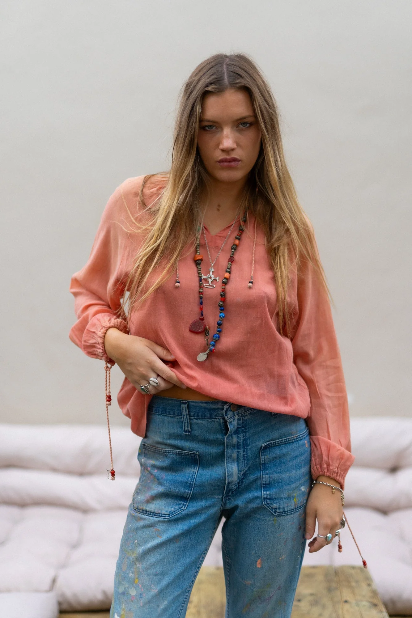 FADED COTTON BLOUSE - Image 18