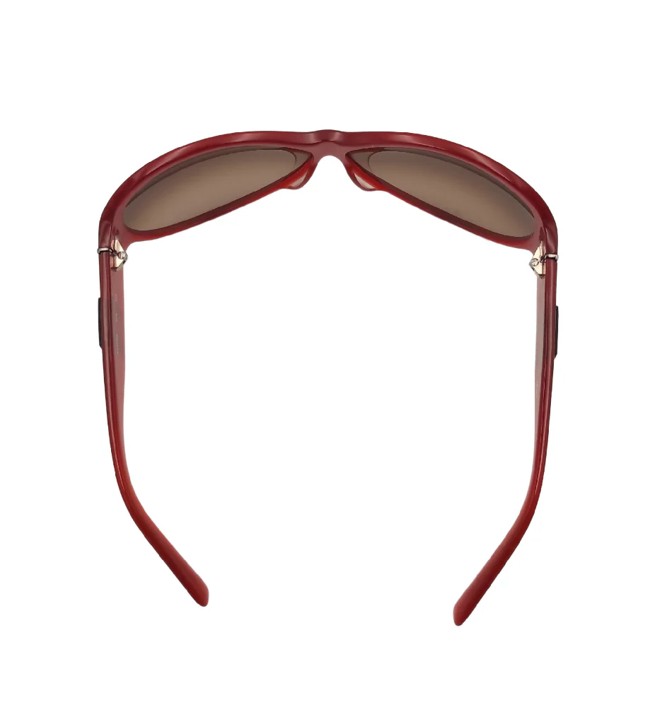 FENDI ROUNDED RED GREY LOGO SUNGLASSES - Image 6