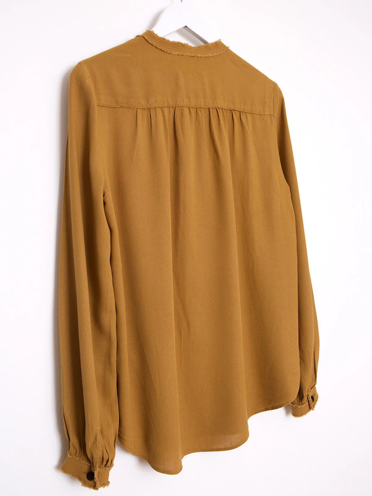 Flowing brown blouse shirt Mao collar by Zadig & Voltaire - Image 10