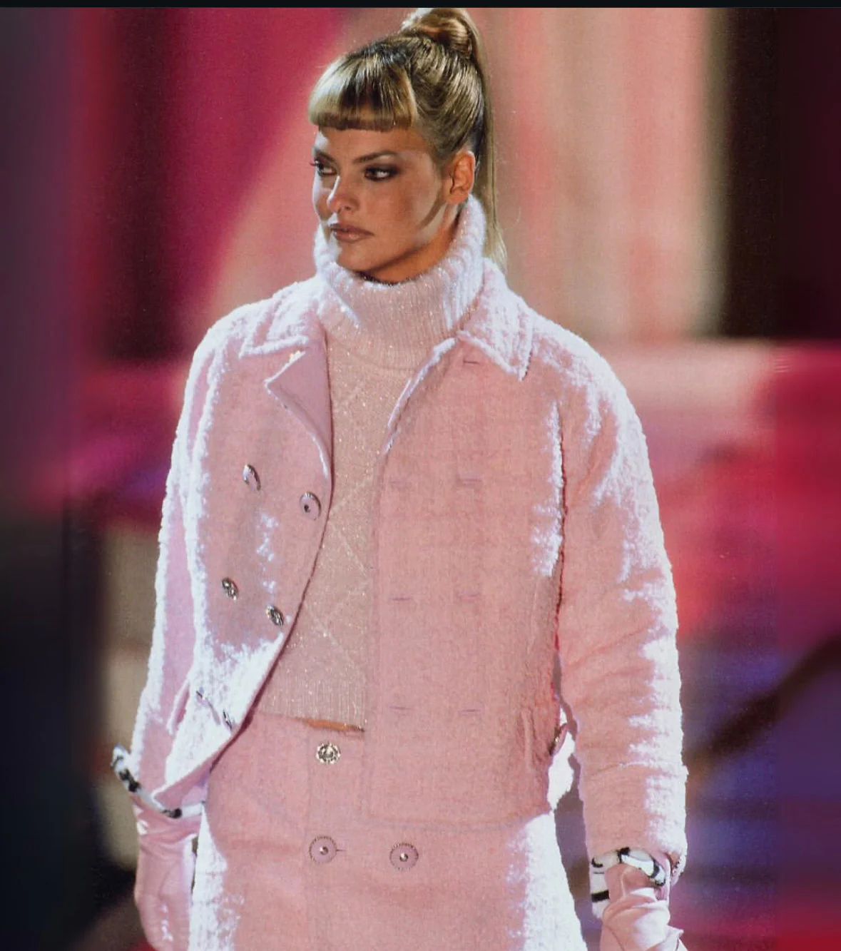 Gianni Versace F/W 1994 cropped cable knit turtleneck sweater-1994 - Image 3