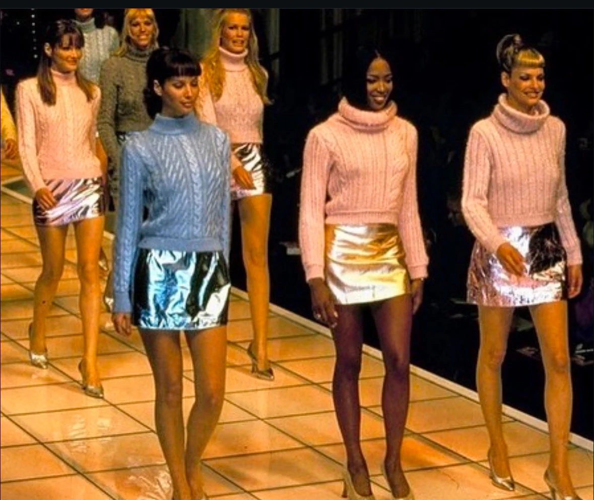 Gianni Versace F/W 1994 cropped cable knit turtleneck sweater-1994 - Image 6