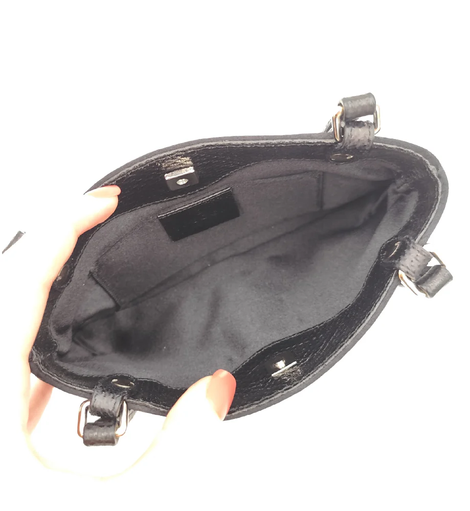 GUCCI BY TOM FORD BLACK SILK AND LIZARD RHINESTONES LOGO REINS THONG MINI BAG - Image 8