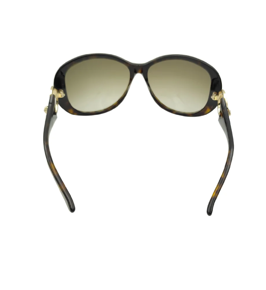 GUCCI OVERSIZED ROUND LOGO BROWN PRINT SUNGLASSES - Image 8
