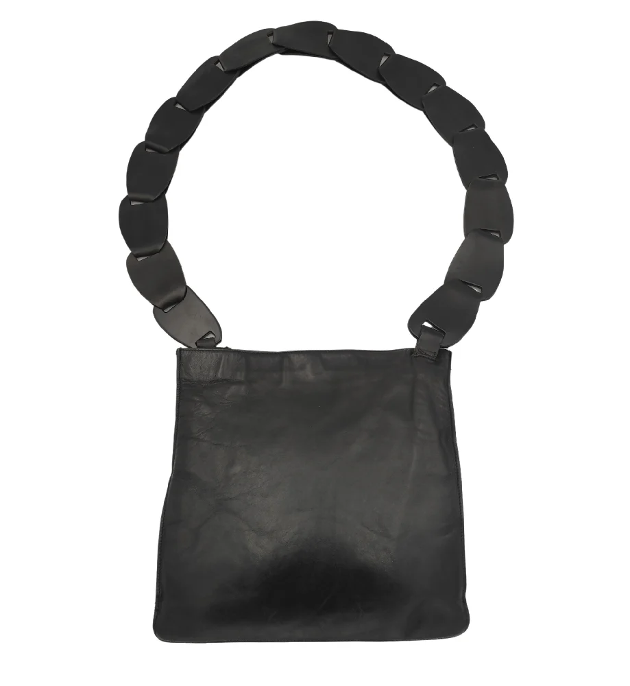 GUCCI TOM FORD S/S 1997 BLACK LEATHER CHAIN STRAP BAG - Image 3